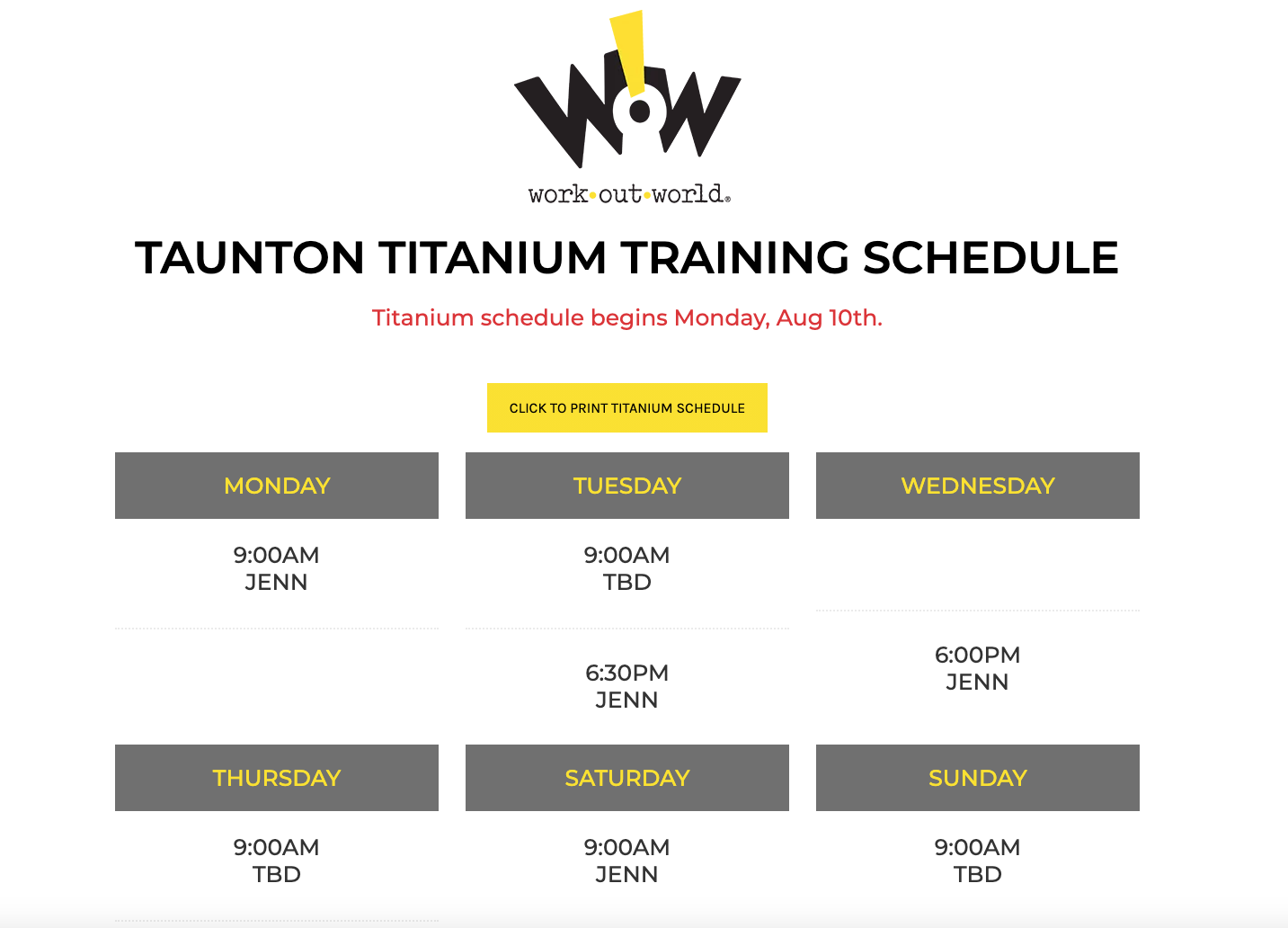 Taunton Work Out World New England