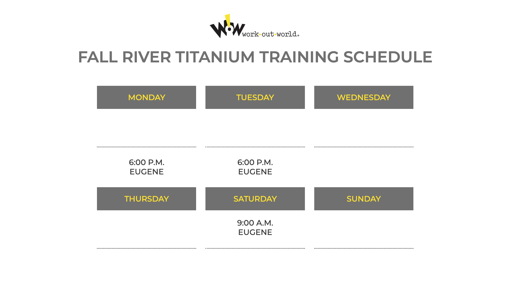 FALL RIVER - Work Out World New England FALL RIVER - Work Out World New England