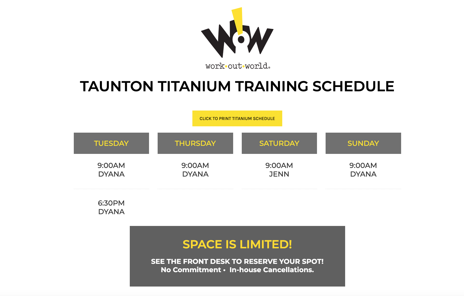 Taunton Work Out World New England